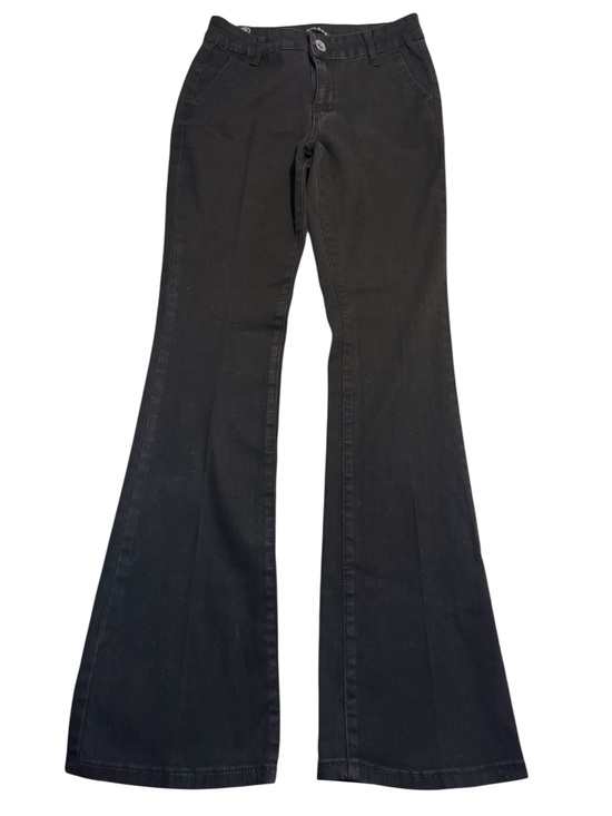 Elite Jeans Pants - Elite Jeans Boot-Cut Pants Size 5 Jrs Black Classic Flare Y2K Cotton Stretch